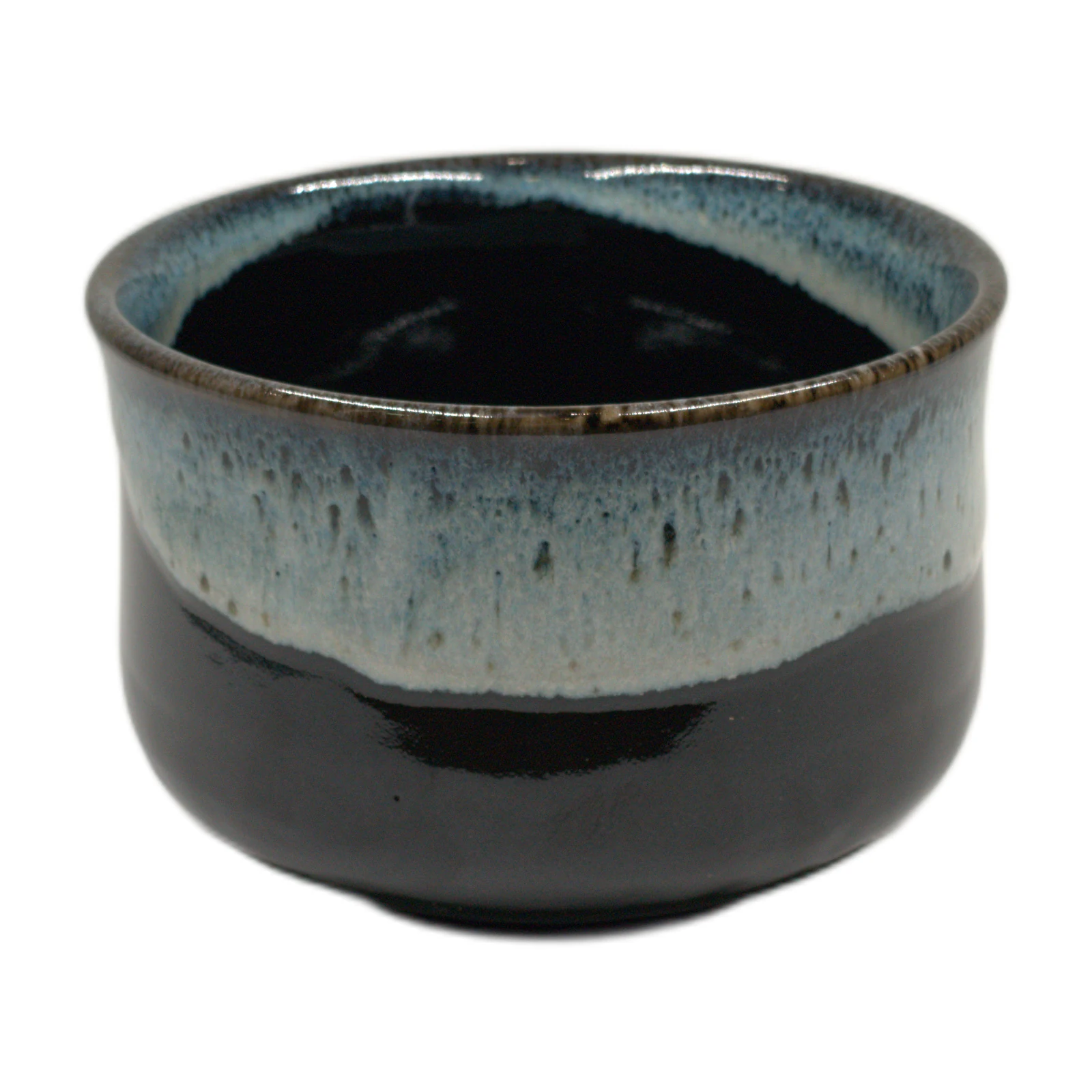 Kit de matcha japonés de 25 g con cuenco azul claro y negro — vista 2