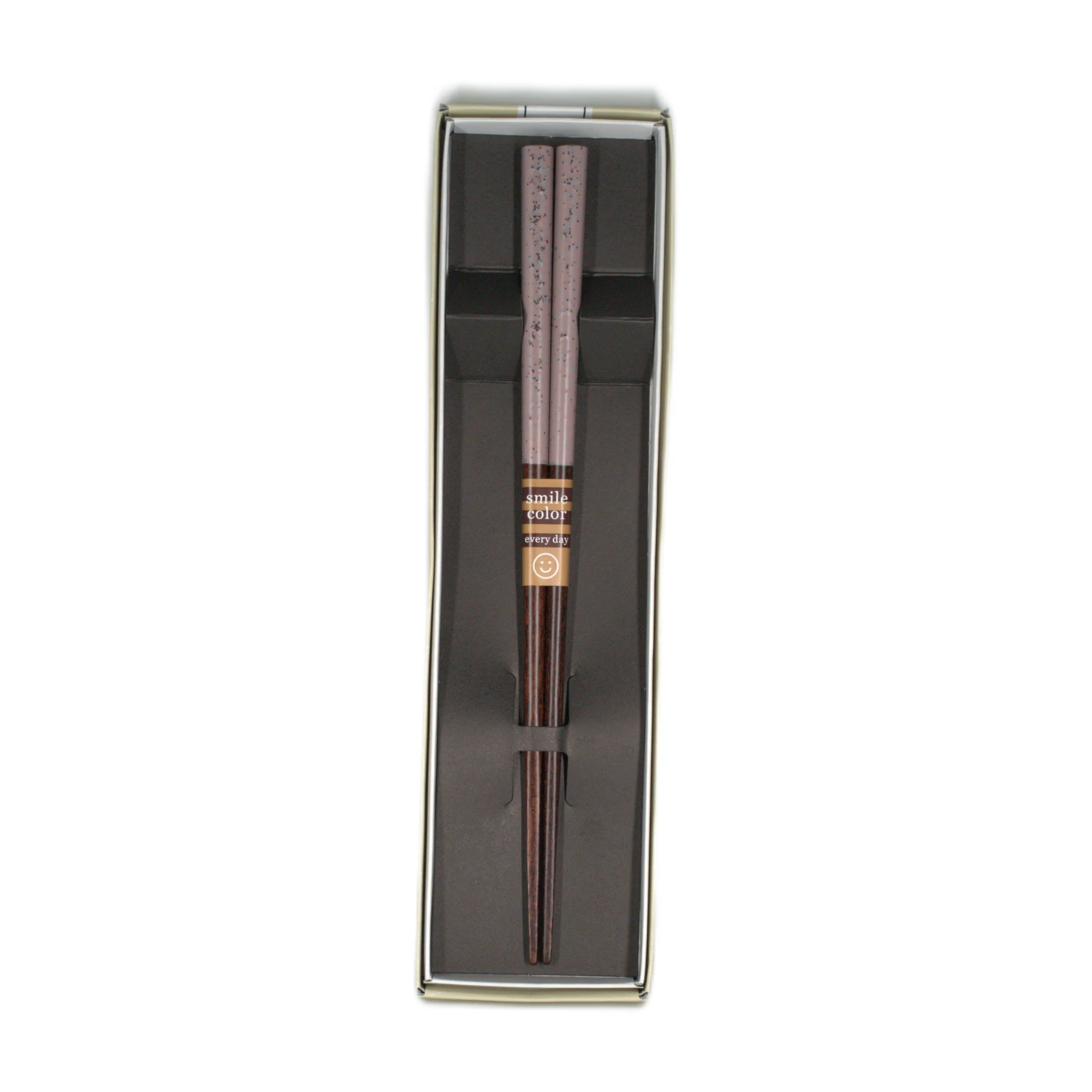 Palillos japoneses Smile Color rosas en estuche, 1 par